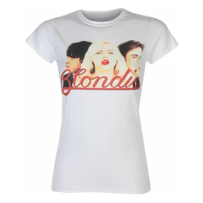 women's t-shirt Blondie - Parallel Lines Halftone - WHITE - ROCK OFF