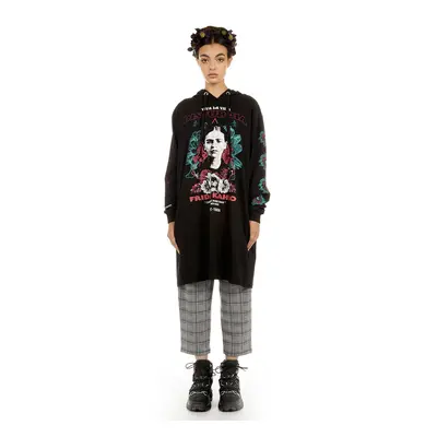 hoodie women's - Frida Longline - DISTURBIA