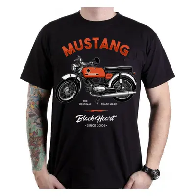 t-shirt street men's - MUSTANG - BLACK HEART