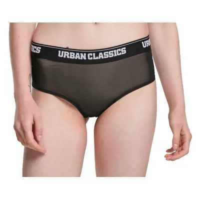 Women's panties URBAN CLASSICS - Tech Mesh Logo - black