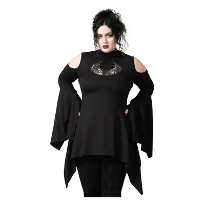 women's t-shirt with long sleeves KILLSTAR - Moonshine Cold Shoulder - Black