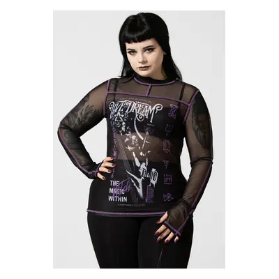 women's long sleeve T-shirt (dress) KILLSTAR - Dream Mesh - Black