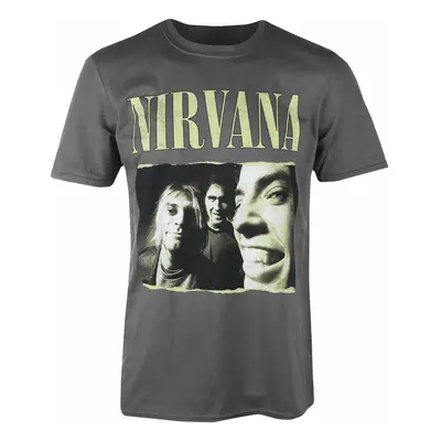 men's t-shirt NIRVANA - TORN EDGE - GREY - PLASTIC HEAD