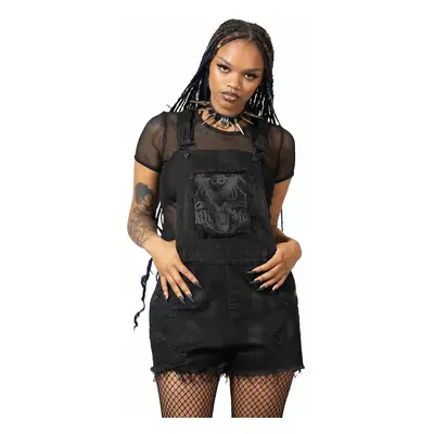 women's shorts KILLSTAR - Foreteller Denim Overalls - Black