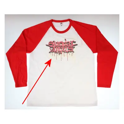 men's Long Sleeve T-Shirt SUICIDAL ANGELS - Bloody Logo - MASSACRE RECORDS - DAMAGED