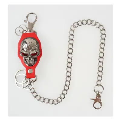 chain Skull - Red/Silver