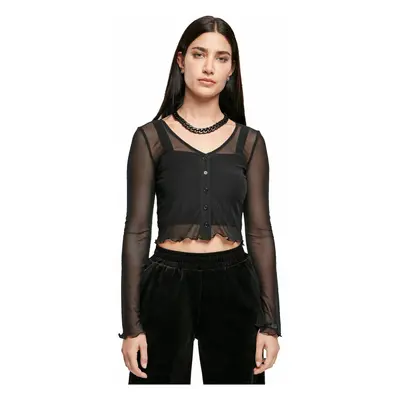 Women's blouse URBAN CLASSICS - Cropped Mesh - TB4769