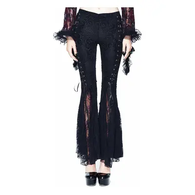 women's trousers DEVIL FASHION - Dark Drapery Gothic Bell-Bottom