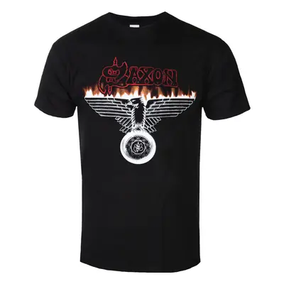 t-shirt metal men's Saxon - WHEELS OF STEEL - PLASTIC HEAD