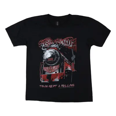 t-shirt metal children's Aerosmith - Train kept a going - LOW FREQUENCY