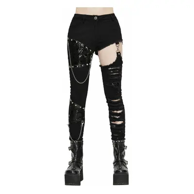 women's trousers DEVIL FASHION - Rift Runner Punk Pants With Chains