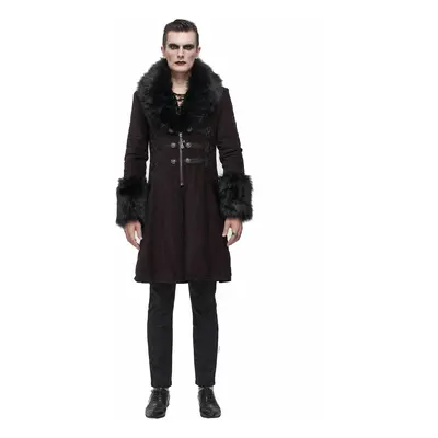 men's coat DEVIL FASHION - Master Of Death Gothic Fur