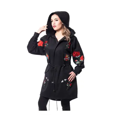 women's jacket RockaBella - ROSE TOUR - BLACK