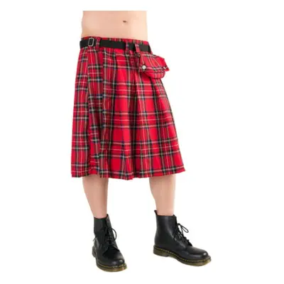 men's kilt Black Pistol - Short Kilt Tartan Red