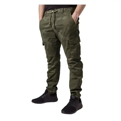 Men's trousers URBAN CLASSICS - Camo Cargo Jogging - olive camo