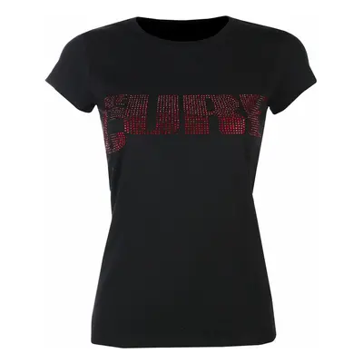 women's t-shirt Cure - Diamante logo - BLACK - ROCK OFF