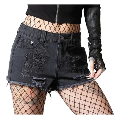 women's shorts KILLSTAR - Alchemille Denim - Black