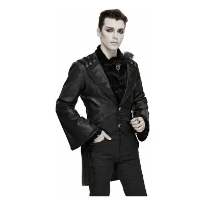 men's coat DEVIL FASHION - Osiris Nightfall Gothic Fitted Leather