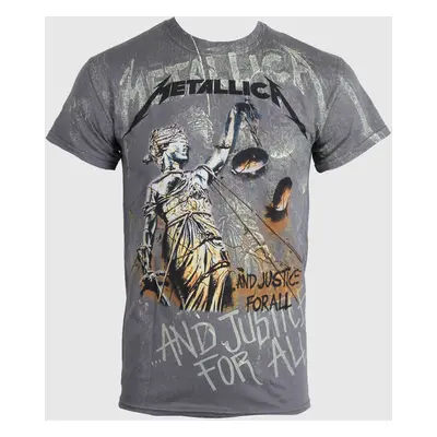 t-shirt metal men's Metallica - Justice Neon All - NNM