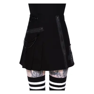 Women's skirt KILLSTAR - Calling Alice Mini Skirt - BLACK