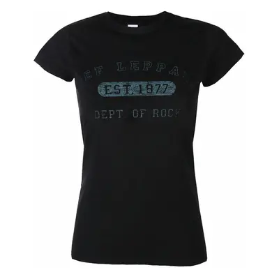 women's t-shirt Def Leppard - Collegiate Logo - BLACK - ROCK OFF