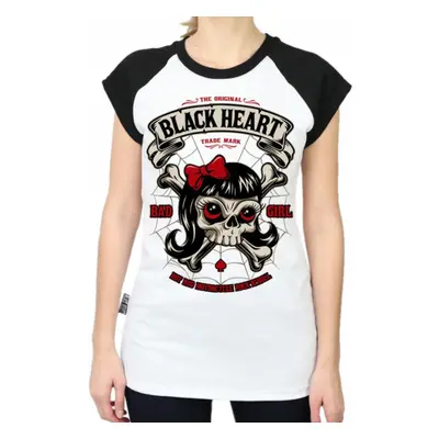 Women's t-shirt BLACK HEART - LADY LUCK - WHITE