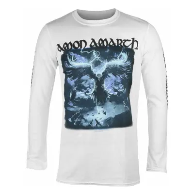 Men's t-shirt with long sleeves AMON AMARTH - RAVEN'S FLIGHT - WHITE - PLASTIC HEAD