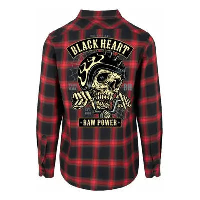 men's shirt BLACK HEART - RAW POWER - RED