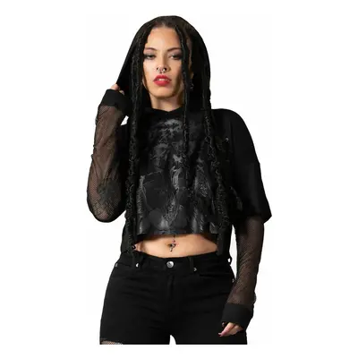 Women's t-shirt with long sleeves (top) KILLSTAR - Dark Forces Cropped