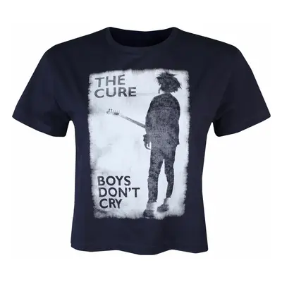 women's t-shirt (top) The Cure - Boys Don't Cry B & W - NAVY - ROCK OFF