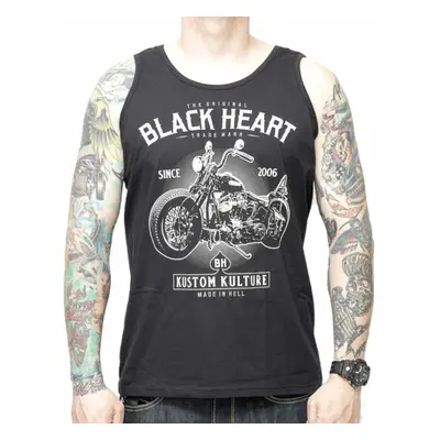 Men's tank top BLACK HEART - MOTOR CYCLE - BLACK