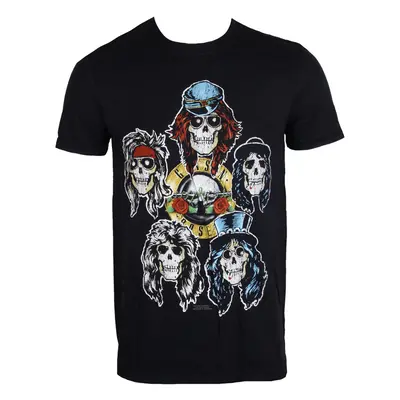 t-shirt metal men's Guns N' Roses - Vintage Heads - ROCK OFF