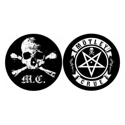 Turntable pad (set 2pcs) Mötley Crüe - SKULL & PENTAGRAM - RAZAMATAZ