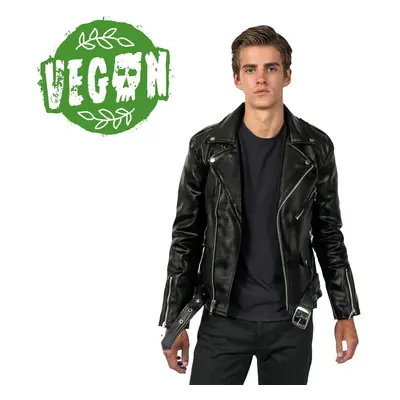 Men's leather jacket STRAIGHT TO HELL - Vegan Commando II