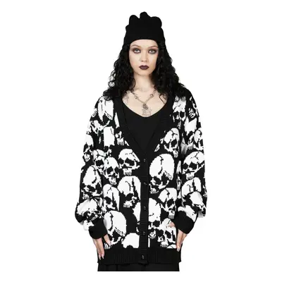 unisex swetaer KILLSTAR - Bone Idle - Black & White