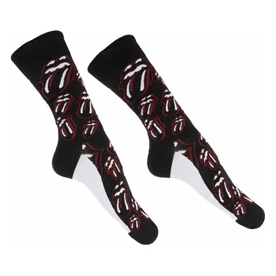 socks Rolling Stones - Outline Tongues - BLACK - ROCK OFF