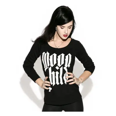 sweatshirt (no hood) women's - Moon Child - BLACK CRAFT