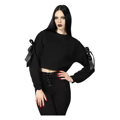 women's long sleeve t-shirt (top) KILLSTAR - Ray Crop - Black