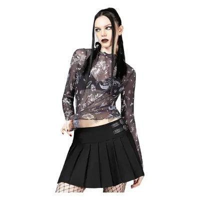 women's t-shirt with long sleeves (top) KILLSTAR - Dazed Skull - Black