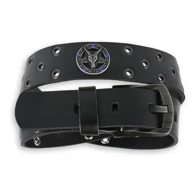 Belt Baphomet - Black krystal - blue