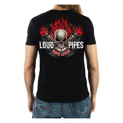 men's t-shirt LETHAL THREAT - Loud Pipes Save Lives - Black