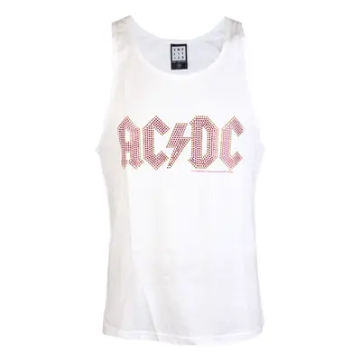 top men AC / DC - LOGO WHITE - AMPLIFIED