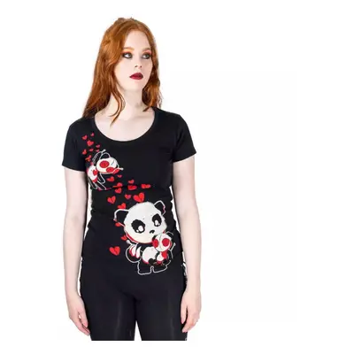 women's t-shirt KILLER PANDA - VOODOO PANDA - Black