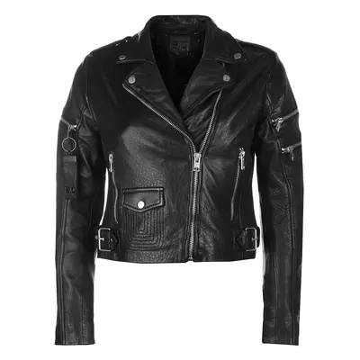 women's jacket (leather biker jacket) G2WRija SF - asymmetrical