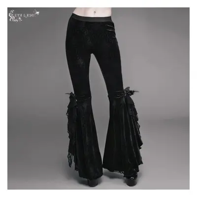 women's trousers DEVIL FASHION - Lazarus Flared Gothic