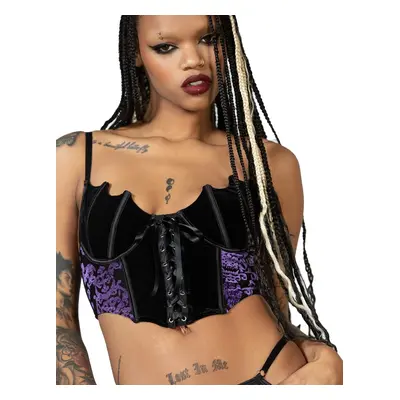 women's bra (corset) KILLSTAR - Fang Burnout - Black