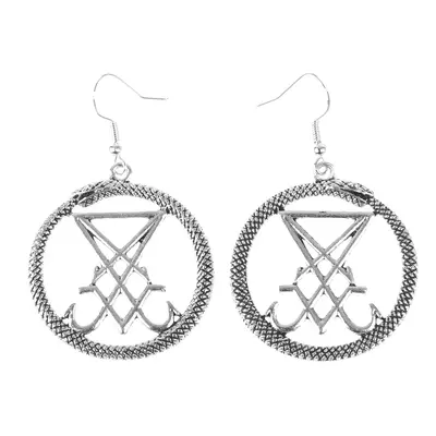 earrings Sigil Of Lucifer Silver