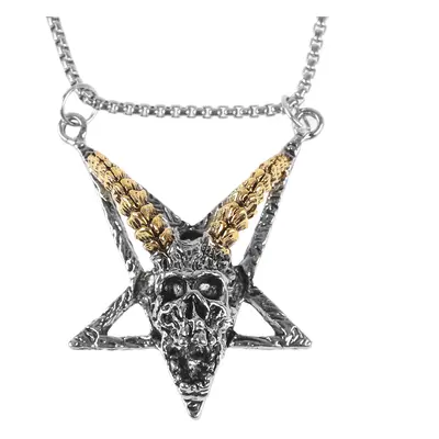 collar Pentagram Screaming Skull