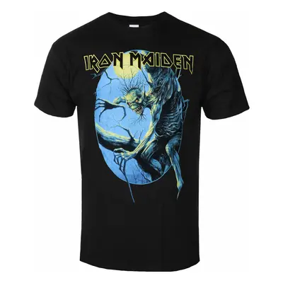 men's t-shirt Iron Maiden - FOTD Oval Eddie Moon - Black - ROCK OFF