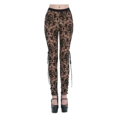 women's trousers (leggings) DEVIL FASHION - Gothic Brown